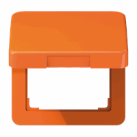 Klapdeksel slv 50X50mm terugverend oranje CD afbeelding 2