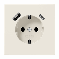 WCD RA 1V Slv Inb kv Usb-A+Usb-C Crème Ls afbeelding 2