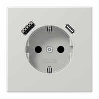 WCD RA 1V Slv Inb kv Usb-A+Usb-C Lichtgrijs Ls afbeelding 2