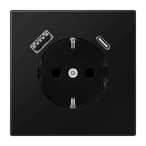 WCD RA 1v slv inb kv USB-A+USB-C grafiet mat LS afbeelding 2