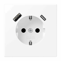 WCD RA 1V Slv Inb kv Usb-A+Usb-C Wit Mat Ls afbeelding 2