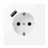 WCD RA 1V Slv Inb kv Usb-A Wit Mat Ls afbeelding 2