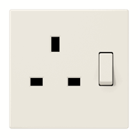 WCD 2P+A 1v inb kv afschak BS 1363 crème LS afbeelding 2