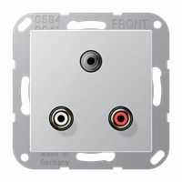Cpl slv inb 2xTulp + 1xMiniJack aluminium A/AS afbeelding 2