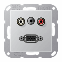 Cpl slv inb 2xTulp + 1xMiniJack + VGA alum. A/AS afbeelding 2