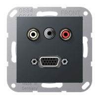 Cpl slv inb 2xTulp+1xMiniJack + VGA antr.mat A/AS afbeelding 2