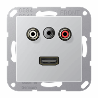 Cpl slv inb 2xTulp + 1xMiniJack + HDMI alum. A/AS afbeelding 2