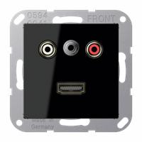 Cpl slv inb 2xTulp + 1xMiniJack + HDMI zwart A/AS afbeelding 2