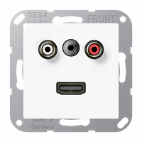 Cpl slv inb 2xTulp + 1xMiniJack + HDMI alpwit A/AS afbeelding 2