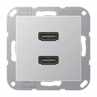 Cpl slv inb 2xHDMI aluminium A/AS afbeelding 2