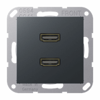 Cpl slv inb 2xHDMI antraciet mat A/AS afbeelding 2