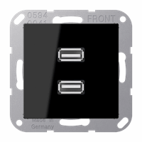 Cpl slv inb 2xUSB 2.0 zwart A/AS afbeelding 2