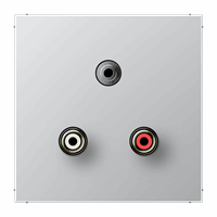 Cpl slv inb 2xTulp + 1xMiniJack aluminium LS afbeelding 2