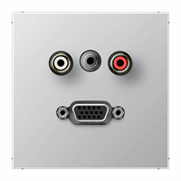Cpl slv inb 2xTulp + 1xMiniJack + VGA aluminium LS afbeelding 2