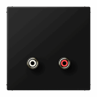 Cpl slv inb 2xTulp audio zwart LS afbeelding 2