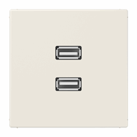 Cpl slv inb 2xUSB 2.0 crème LS afbeelding 2