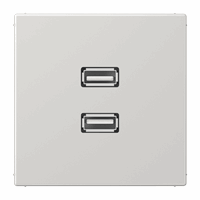 Cpl slv inb 2xUSB 2.0 lichtgrijs LS afbeelding 2