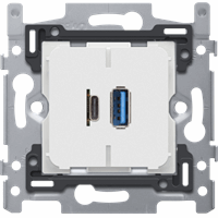 Niko 420-00513 Dual Usb-A/C Lader Schr afbeelding 2