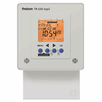 Theben Tr 636 Top2 72X72 Klok Dig 2Kan 7D Dinm afbeelding 2