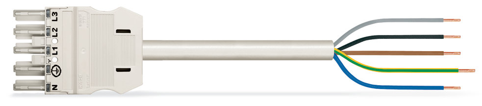 Wago 771-9995/117-102 Kabel Fem-Open 1M 5X2.5 Wit afbeelding 2