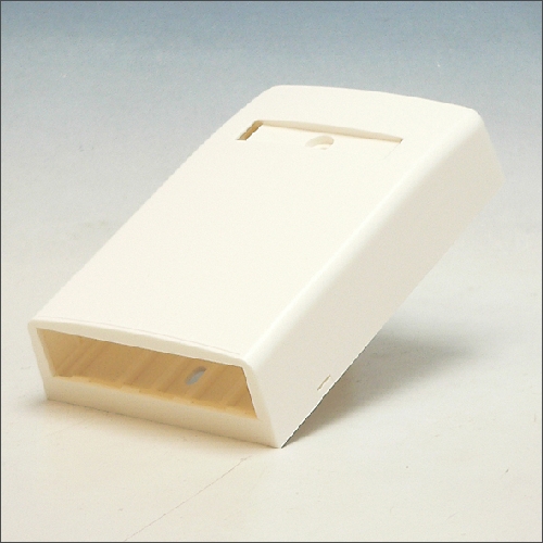 Opbouwbehuizing 4v RJ45 met tekstveld wit