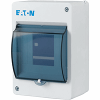 Inst.kast, opb., IP30, 1x4TE, ABS, transp.venster