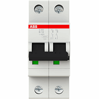 ABB Automaat 2 polig B kar 10A 6KA 2mod afbeelding 2