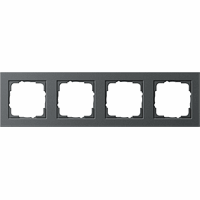 Gira E2 Afdekraam 4-v antraciet mat 021423