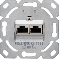 CAT6 sokkel, 2x8-polig, afgeschermd afbeelding 2