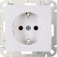 Kopp HK05 enkel stopcontact met randaarde wit glanzend (923502002)
