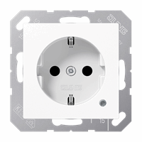 WCD RA 1v slv inb kv LED-gn besch.cont.alpwit A/AS afbeelding 2