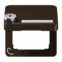 Klapdeksel slv slot tekstkd 9x39 50X50mm bruin CD afbeelding 2