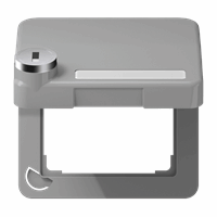Klapdeksel slv slot tekstkd 9x39 50X50mm grijs CD afbeelding 2
