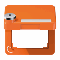 Klapdeksel slv slot tekstkd 9x39 50X50mm oranje CD afbeelding 2