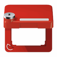 Klapdeksel slv slot tekstkd 9x39 50X50mm rood CD afbeelding 2