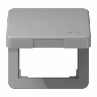 Klapdeksel slv 50X50mm 'stekker' grijs CD afbeelding 2