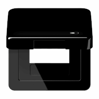 Klapdeksel slv USB laaddoos 'charger' zwart CD afbeelding 2