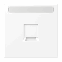 Cpl slv 1xModjack Tyco/AMP cat5e tekst wit mat LS afbeelding 2