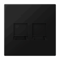 Cpl slv 2xModjack Tyco/AMP cat5e grafiet mat LS afbeelding 2