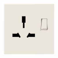 WCD 2P+A 1v inb kv afschak BS 1363/GB 2099 crèm LS afbeelding 2