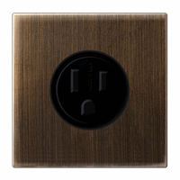 WCD 1v slv inb 125V/15A USA messing antiek LS afbeelding 2