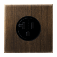 WCD 1v slv inb 125V/20A USA messing antiek LS afbeelding 2