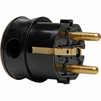 Kopp stekker haaks 2p+RA 16A/250V zwart afbeelding 2