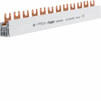 Hager Kamrail vork 4x3-polig 80A 16mm² KDN380A afbeelding 2