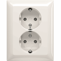 Wandcontactdoos met RA (type F) Dubbel Inb 202 Eujr-914