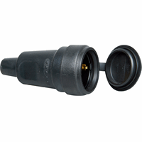 Kopp 1814.1606.7 Contr stekker Rubb Ip44 Klp Zw afbeelding 2