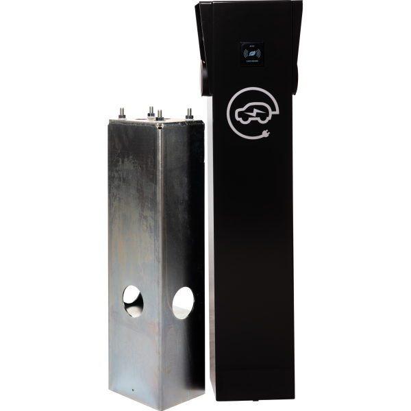 Laadzuil slim RFID 2x11/22kW 3f WCD type 2 RAL7021