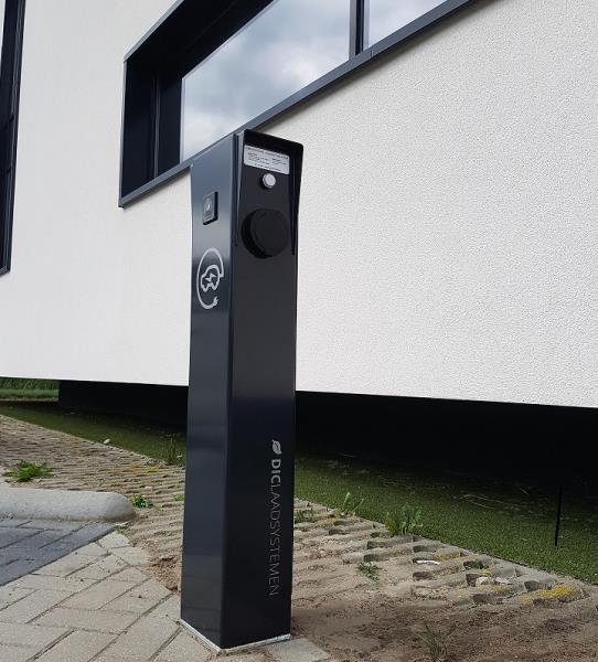 Laadzuil slim RFID 2x11/22kW 3f WCD type 2 RAL7021