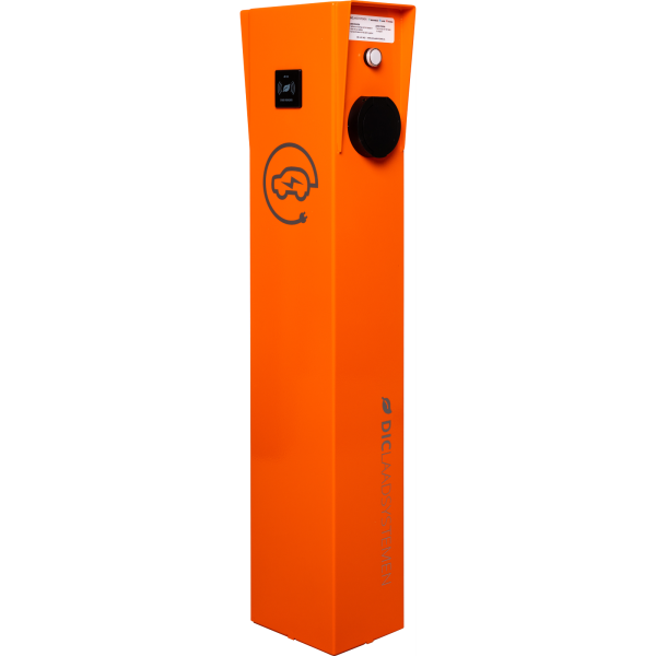 Laadzuil slim RFID 2x11/22kW 3f WCD type 2 RAL7021