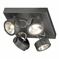 Slv 1000135 Kalu Led 4 Square Zwart 4Xled afbeelding 2